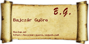 Bajczár Györe névjegykártya